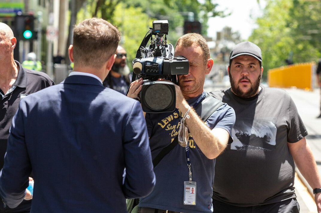 security team reviewing footage